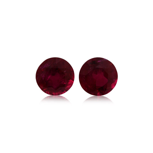 1,63 Karat roter runder Rubin aus Mosambik
