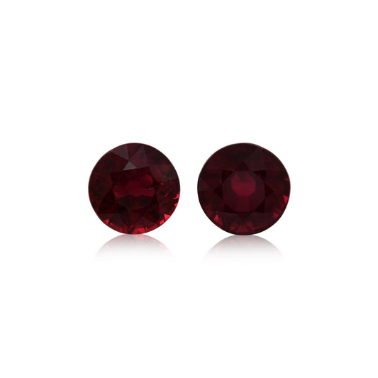 2,05 Karat roter runder Rubin aus Mosambik