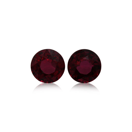 1,74 Karat roter runder Rubin aus Mosambik