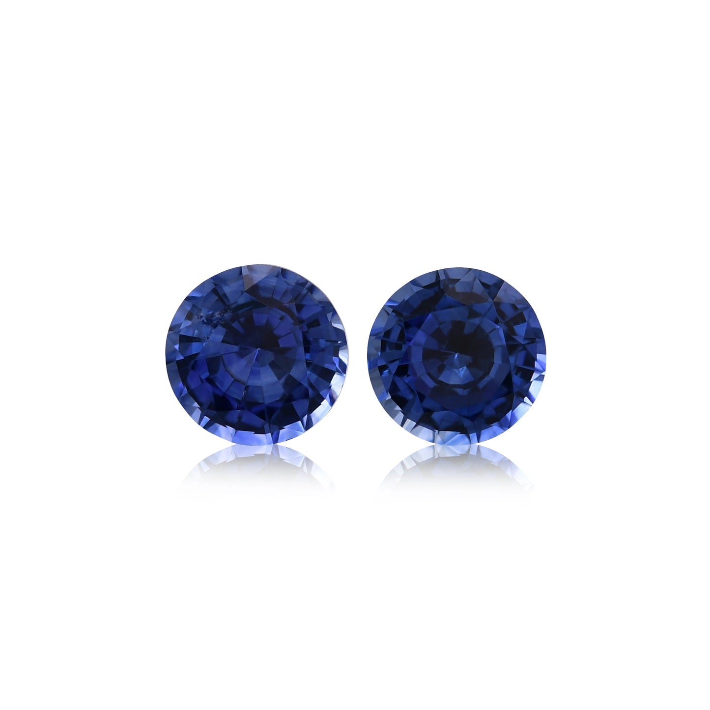 1,66 Karat blauer runder Saphir aus Sri Lanka