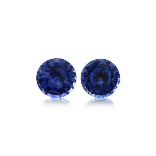 1,66 Karat blauer runder Saphir aus Sri Lanka