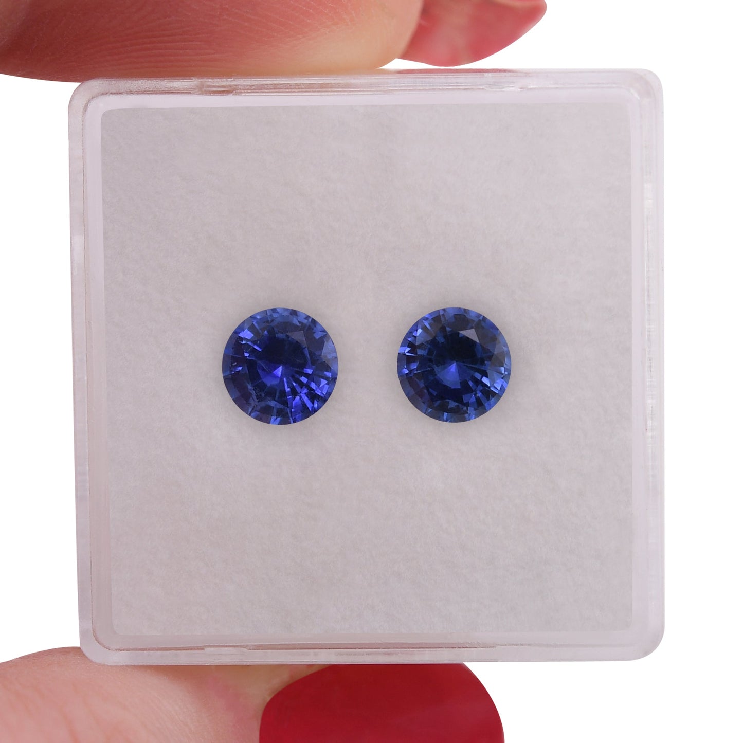 1,66 Karat blauer runder Saphir aus Sri Lanka