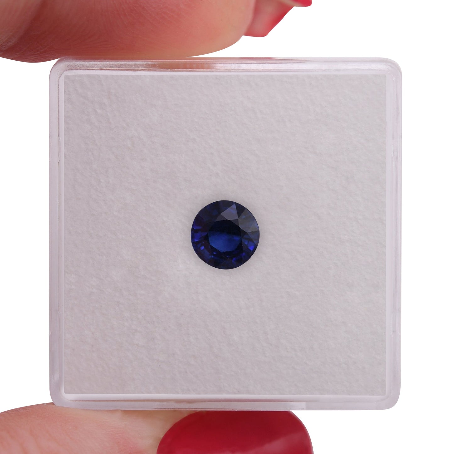 0,90 Karat blauer runder Saphir aus Sri Lanka