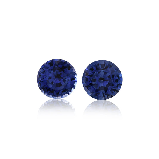 1,74 Karat blauer runder Saphir aus Sri Lanka