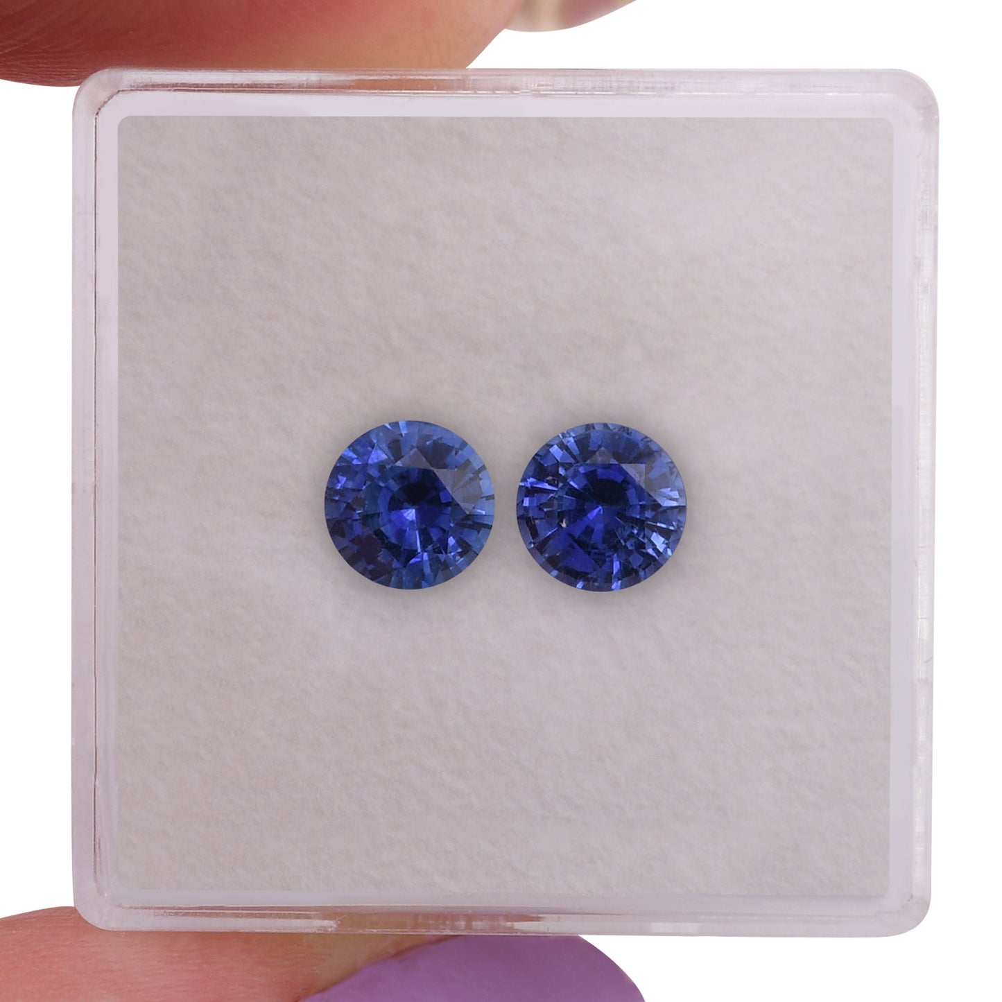 1,74 Karat blauer runder Saphir aus Sri Lanka