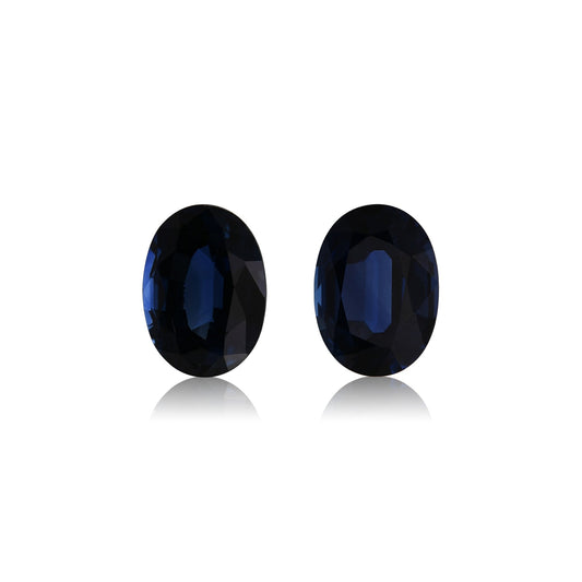 2,24 Karat blauer ovaler thailändischer Saphir