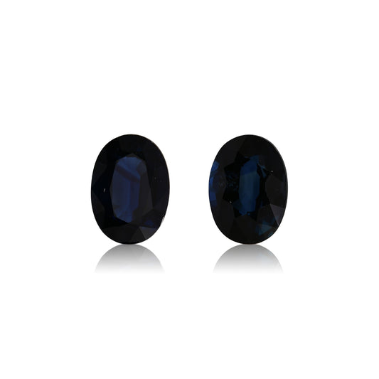 2,31 Karat blauer ovaler thailändischer Saphir