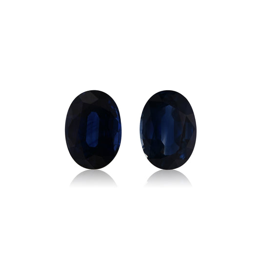 2,09 Karat blauer ovaler thailändischer Saphir
