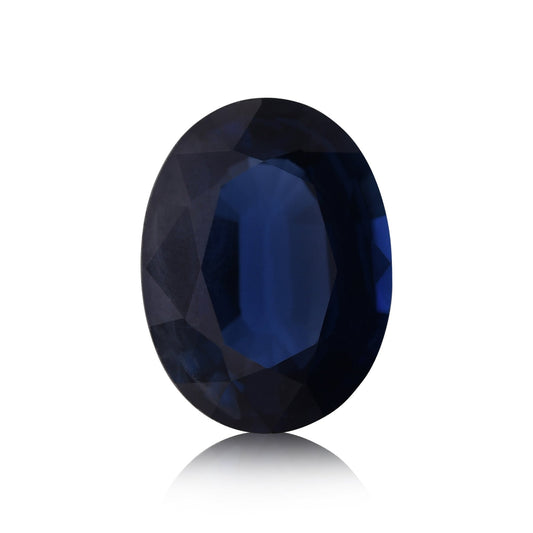 1,27 Karat blauer ovaler thailändischer Saphir
