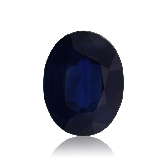 1,30 Karat blauer ovaler thailändischer Saphir