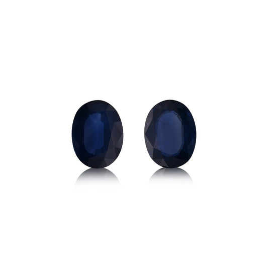 2,57 Karat blauer ovaler thailändischer Saphir