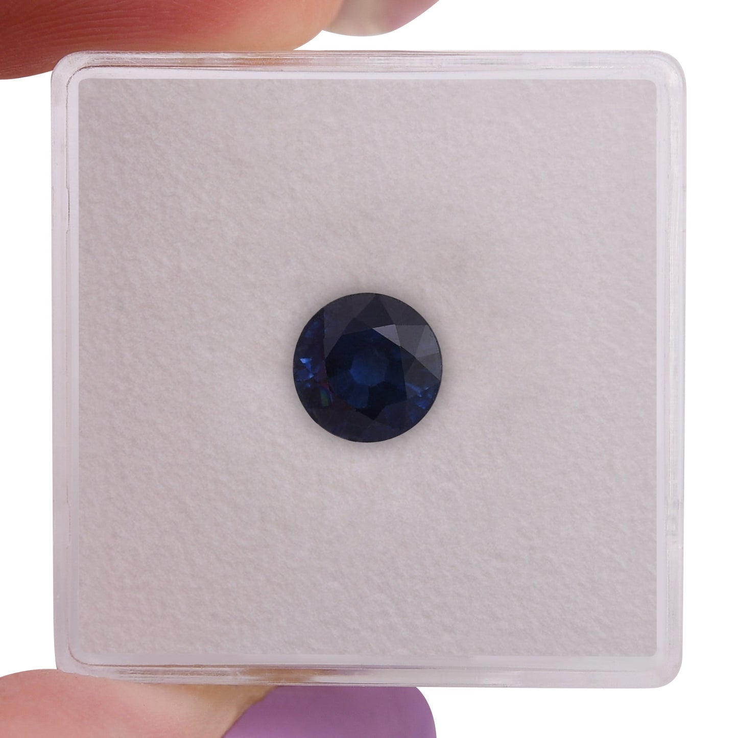 1,56 Karat blauer runder thailändischer Saphir