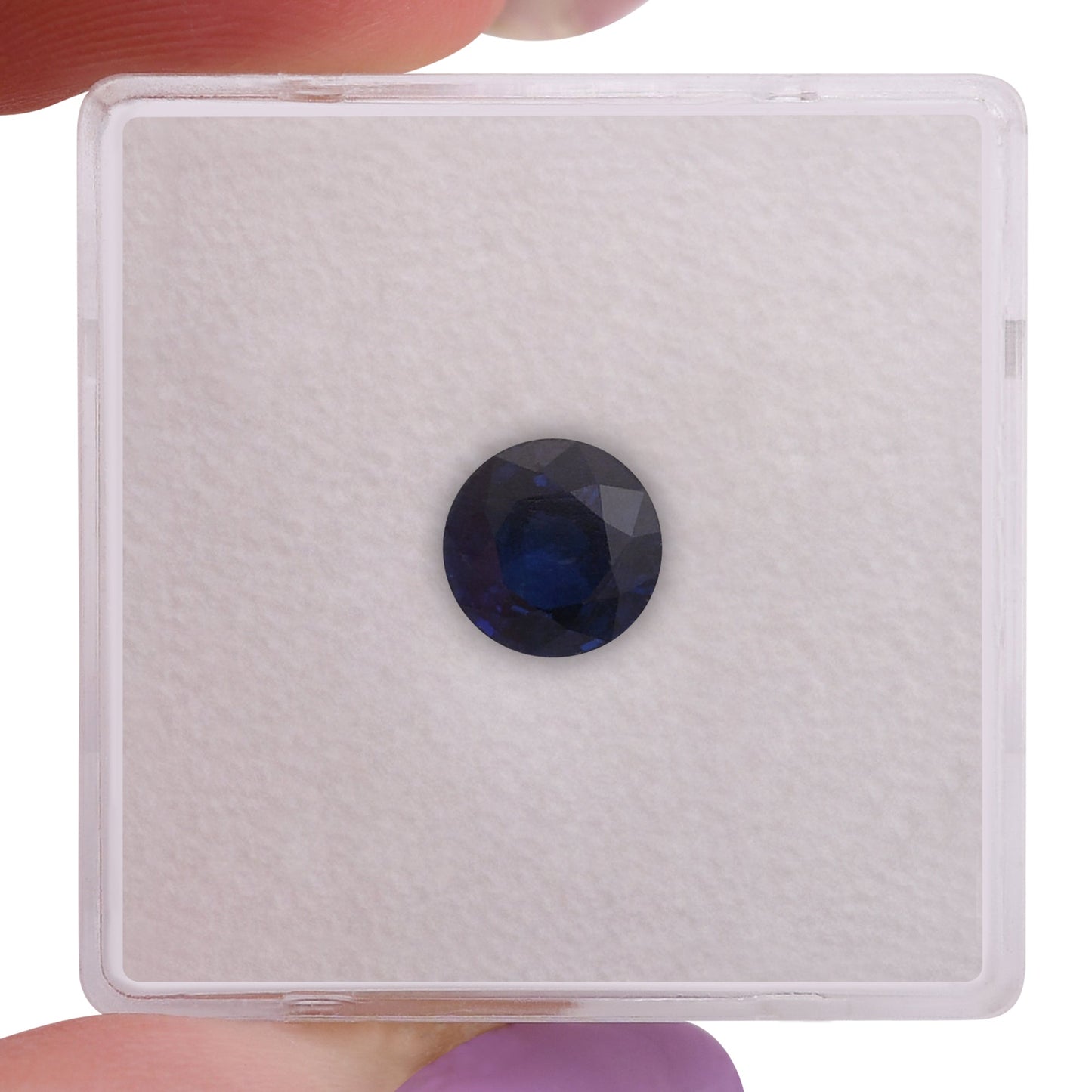 1,26 Karat blauer runder thailändischer Saphir
