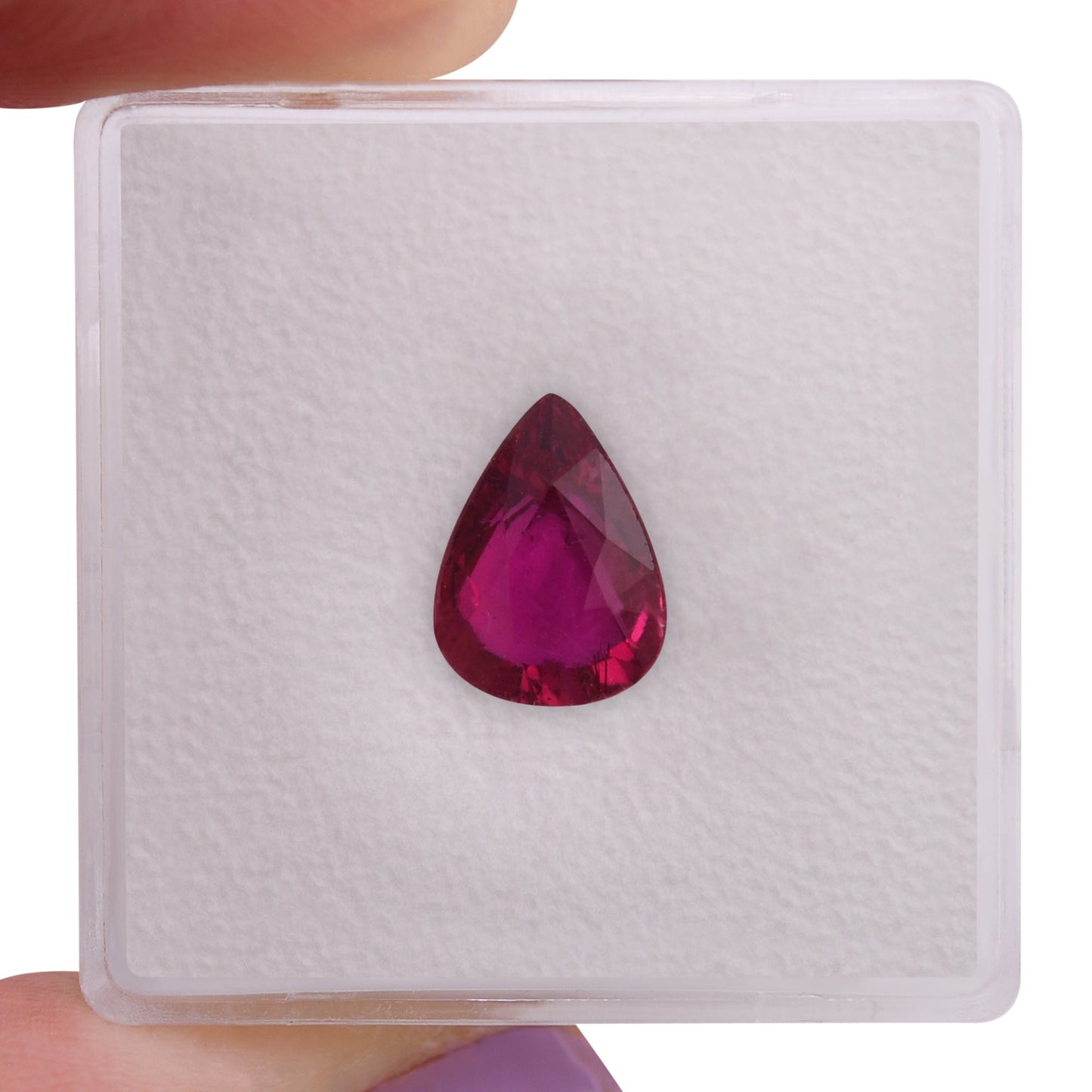 2,27 Karat roter birnenförmiger Rubin aus Mosambik, GIA