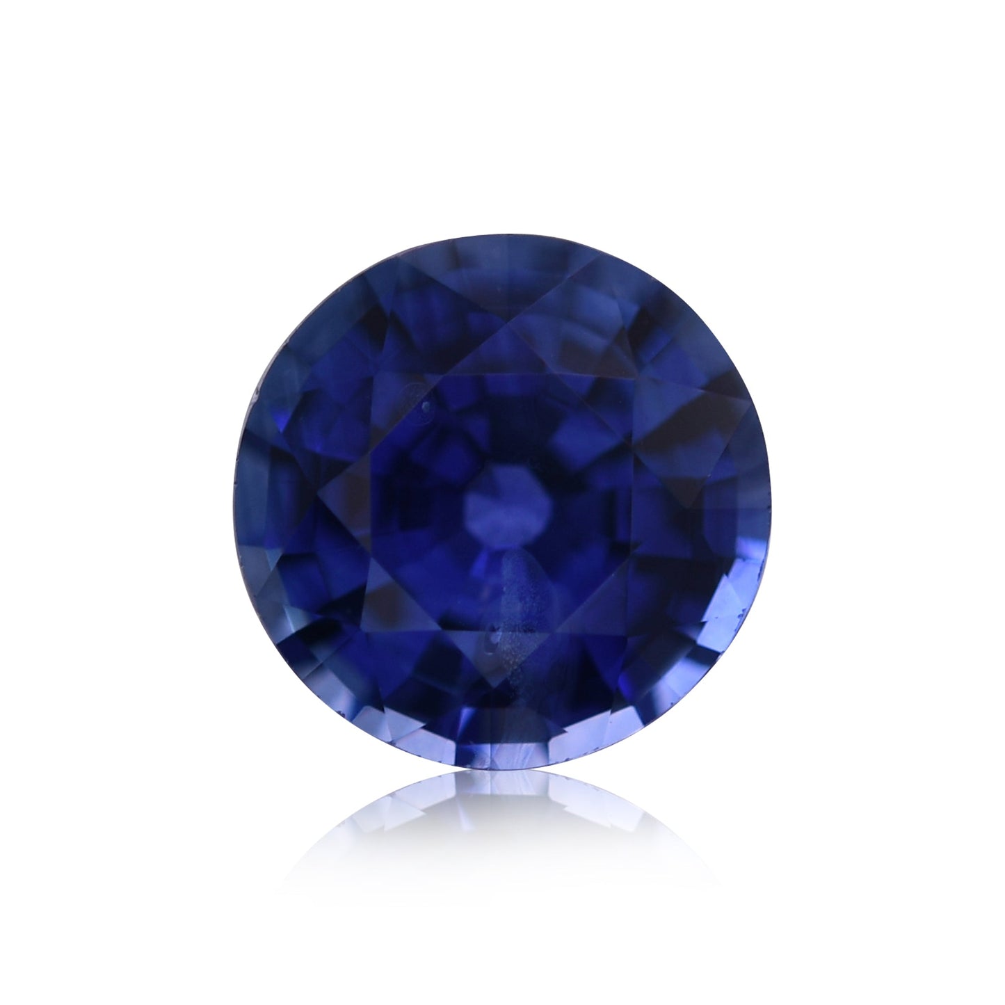 0,90 Karat blauer runder Saphir aus Sri Lanka
