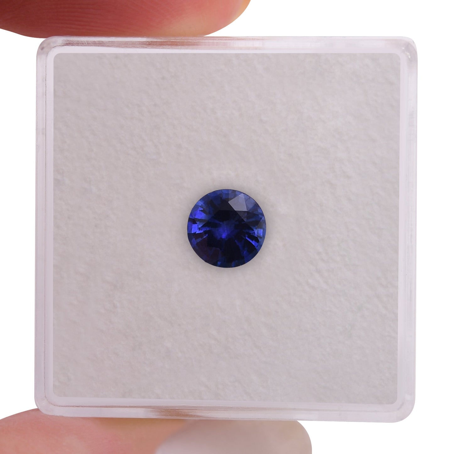 0,90 Karat blauer runder Saphir aus Sri Lanka