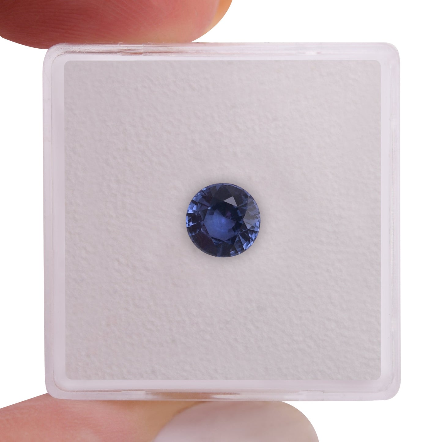 0,90 Karat blauer runder Saphir aus Sri Lanka
