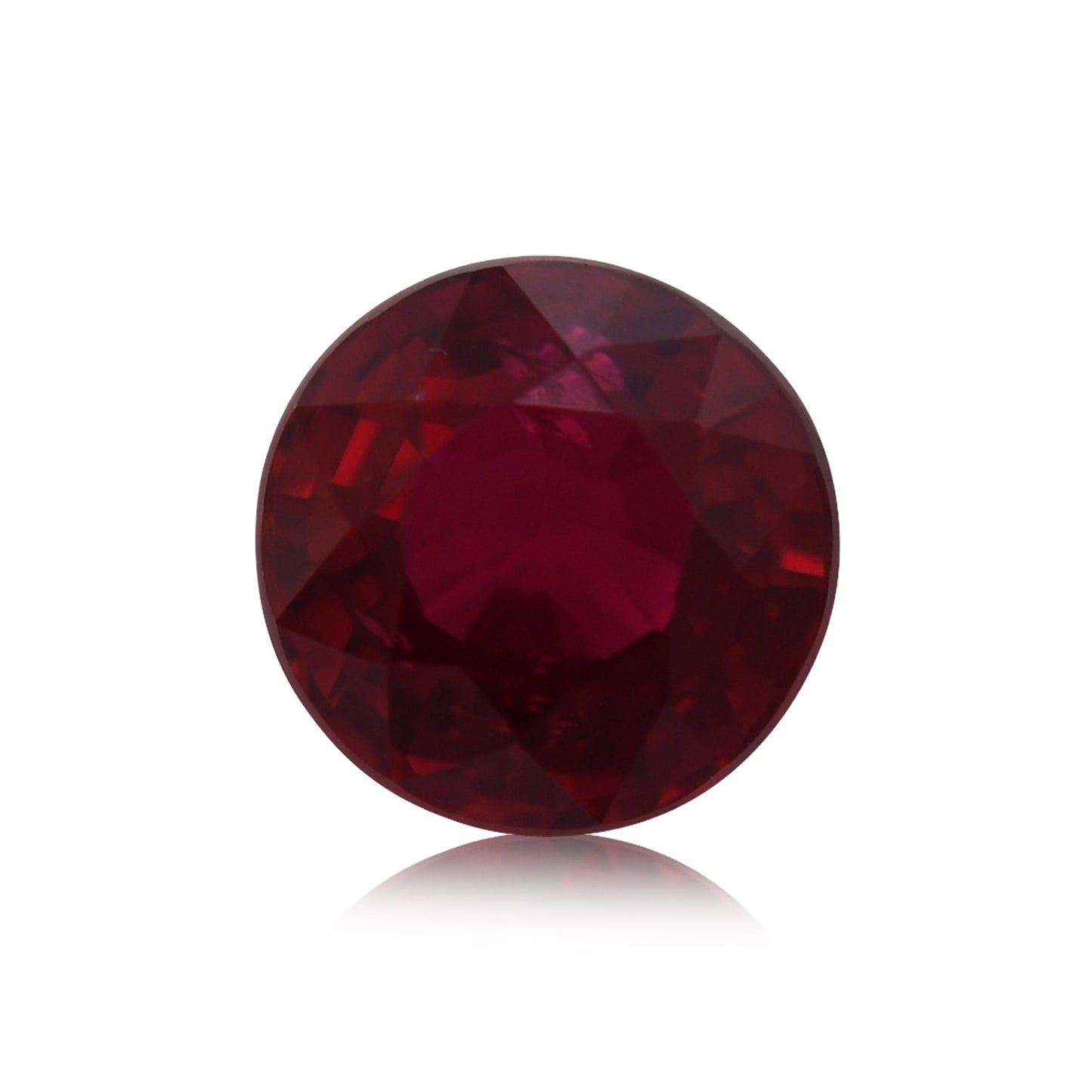 0,74 Karat roter runder Rubin aus Mosambik