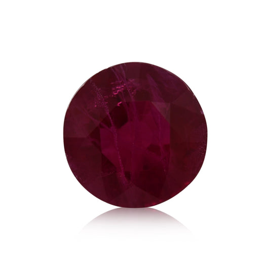 0,50 Karat roter burmesischer runder Rubin