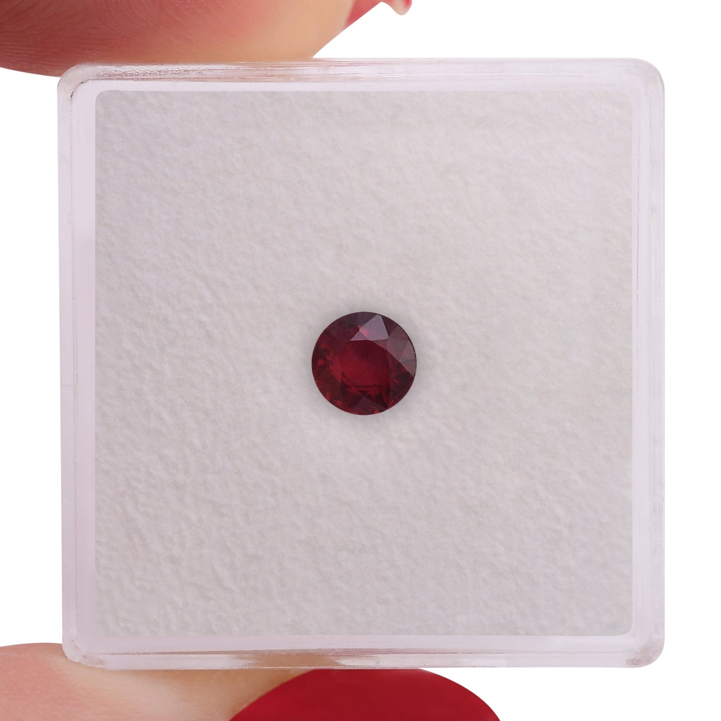 0.61 Carat Red MOZAMBIQUE Round Ruby