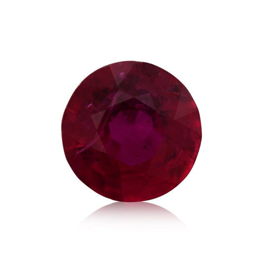 0.58 Carat Red MOZAMBIQUE Round Ruby