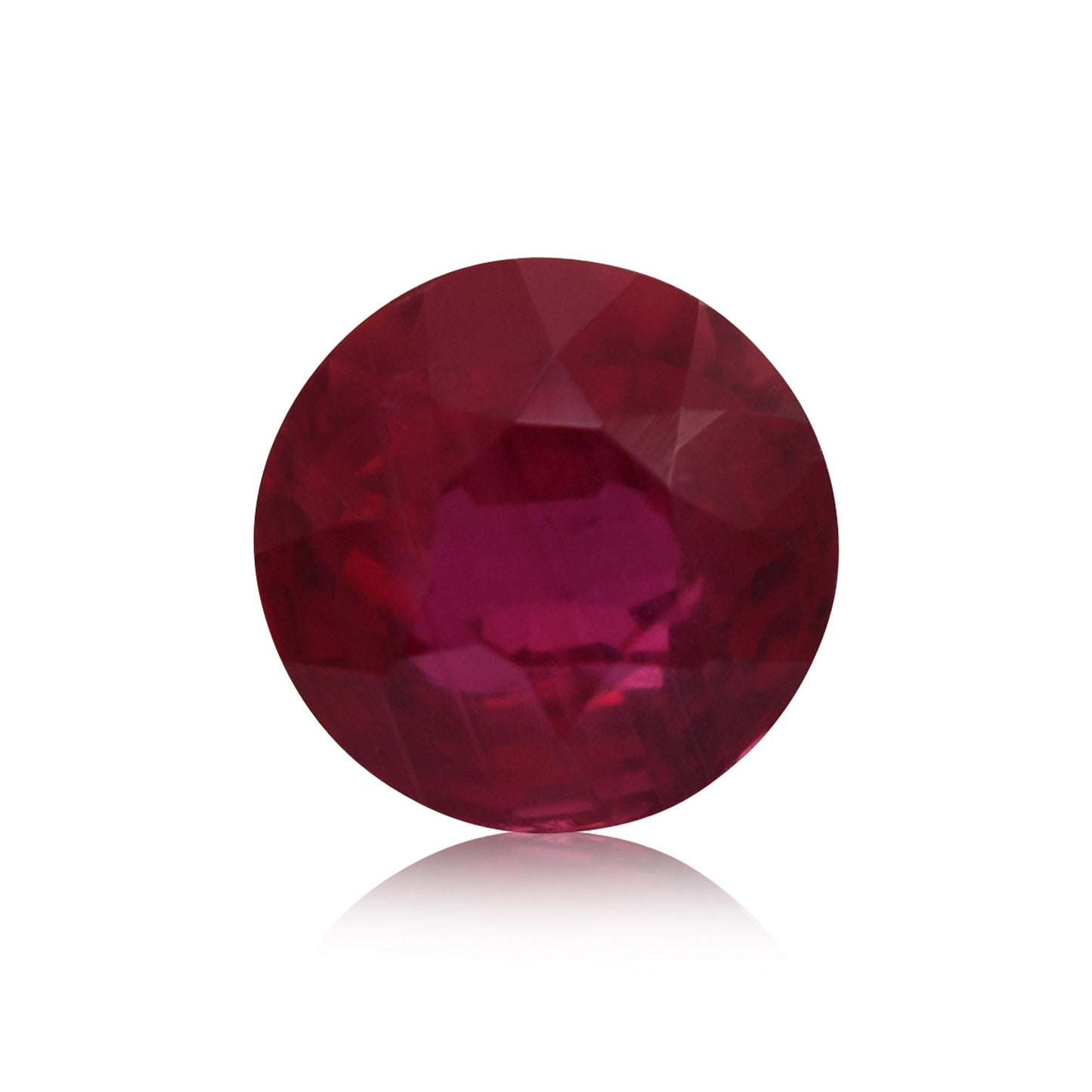 0.66 Carat Red MOZAMBIQUE Round Ruby