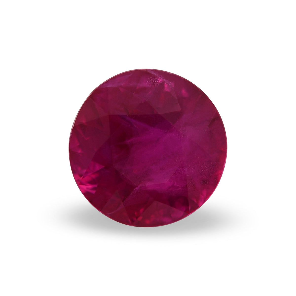 0,63 Karat roter burmesischer runder Rubin