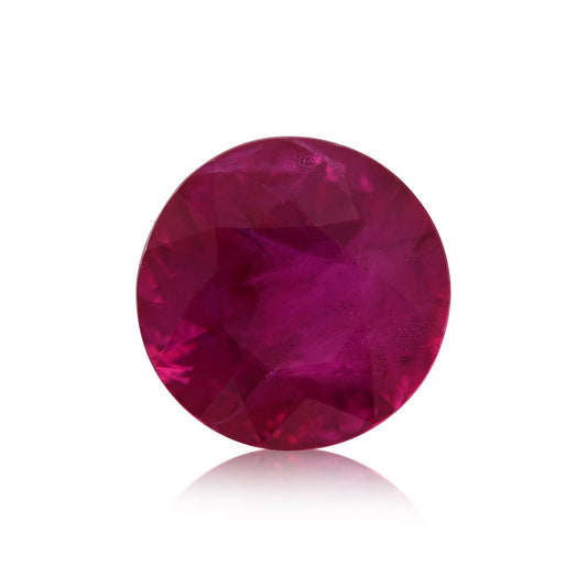 0,63 Karat roter burmesischer runder Rubin