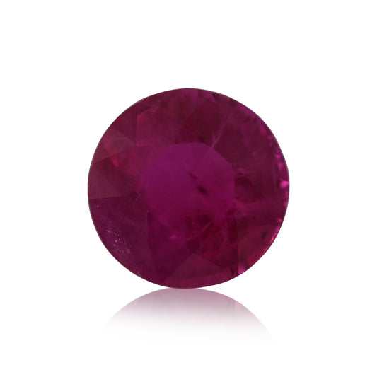 0,70 Karat roter burmesischer runder Rubin