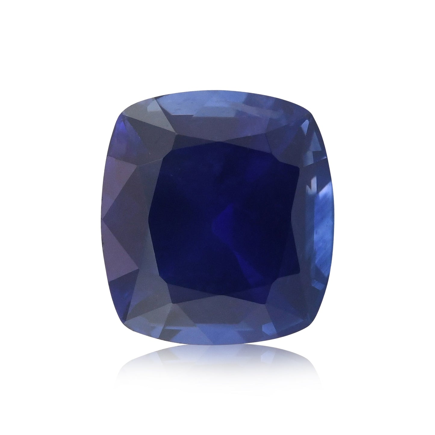 3,09 Karat blauer Kissen-Saphir GWLAB