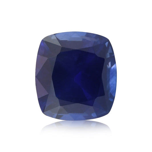 3,09 Karat blauer Kissen-Saphir GWLAB