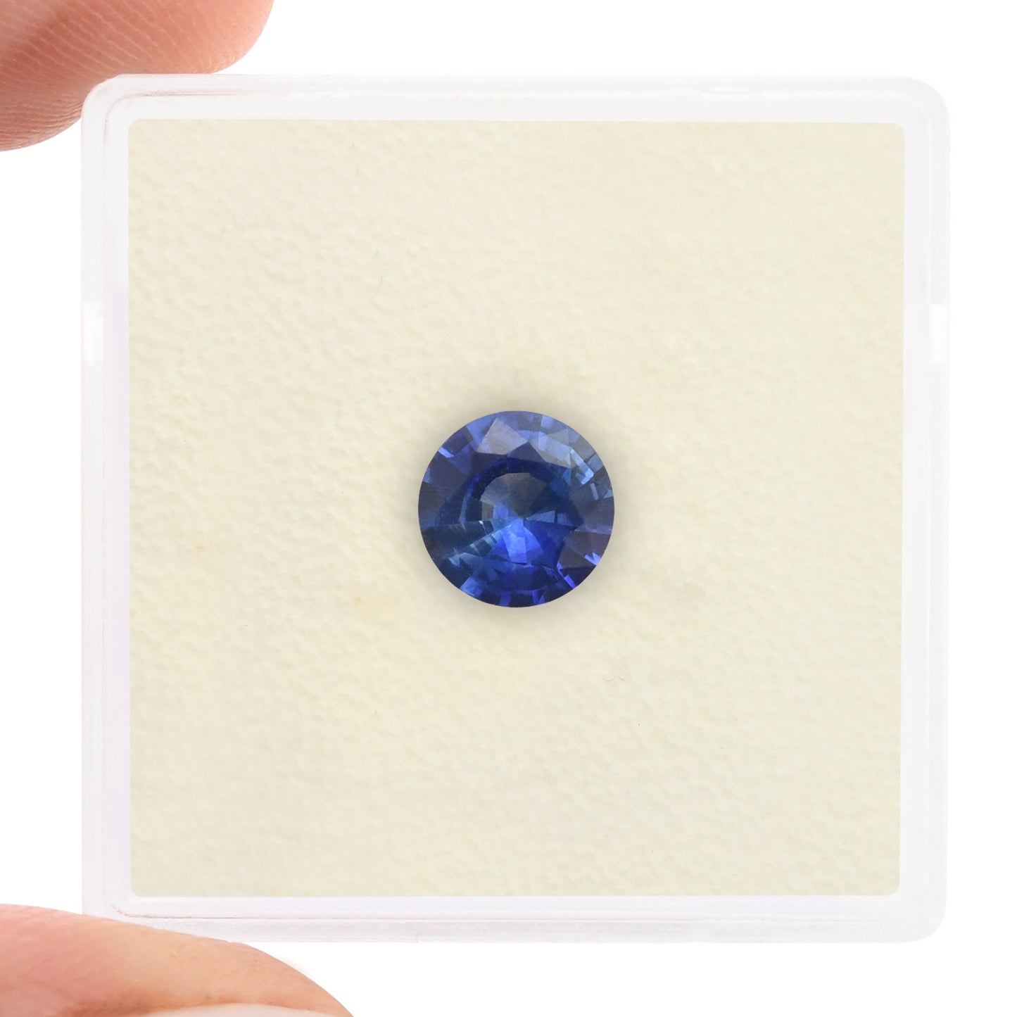 1,04 Karat blauer runder Saphir aus Sri Lanka