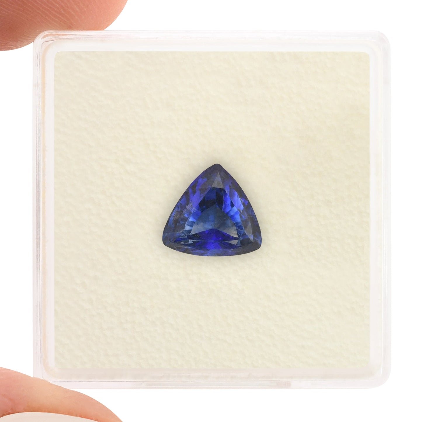 1,65 Karat blauer SRI LANKAN Trilliant-Saphir