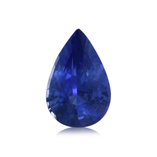 2,04 Karat blauer birnenförmiger Saphir aus Sri Lanka (CD)