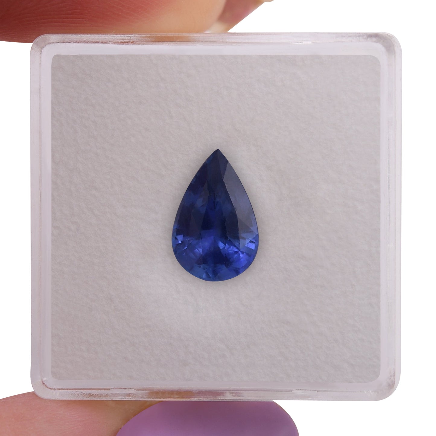 2,04 Karat blauer birnenförmiger Saphir aus Sri Lanka (CD)