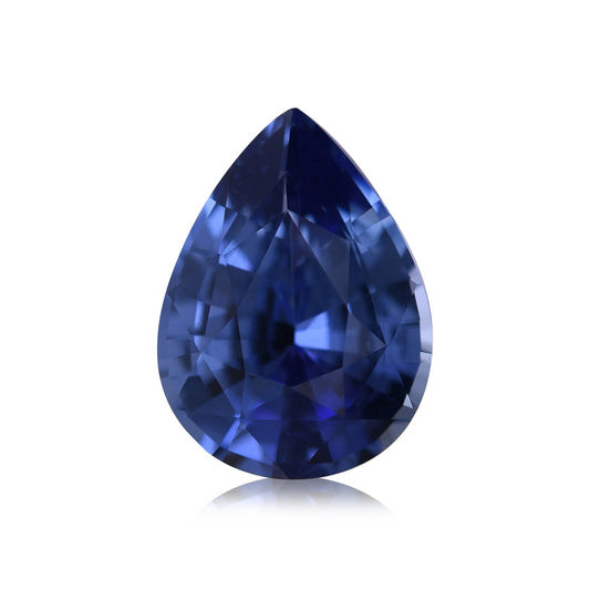 2,04 Karat blauer birnenförmiger Saphir aus Sri Lanka (CD)