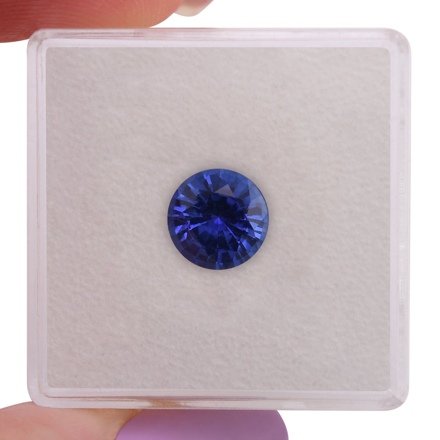 1,99 Karat blauer runder Saphir aus Sri Lanka