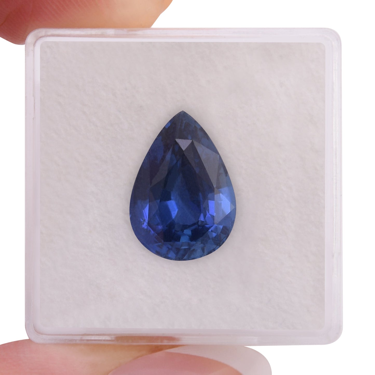 6,05 Karat blauer birnenförmiger Saphir aus Sri Lanka (CD)