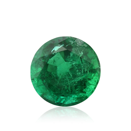 2.13 Carat Green  Round Emerald