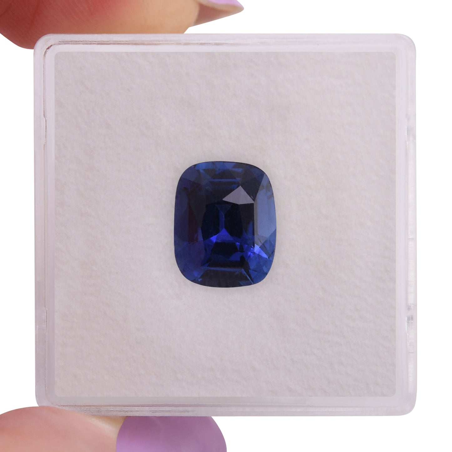 3,26 Karat blauer Kissen-Saphir aus Sri Lanka (CD)