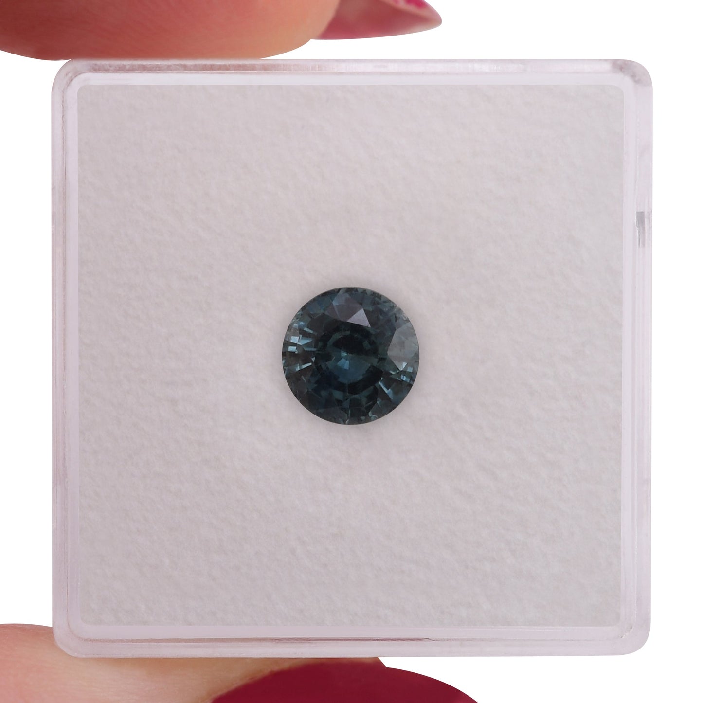 1,33 Karat grüner runder MADAGASCAR-Saphir