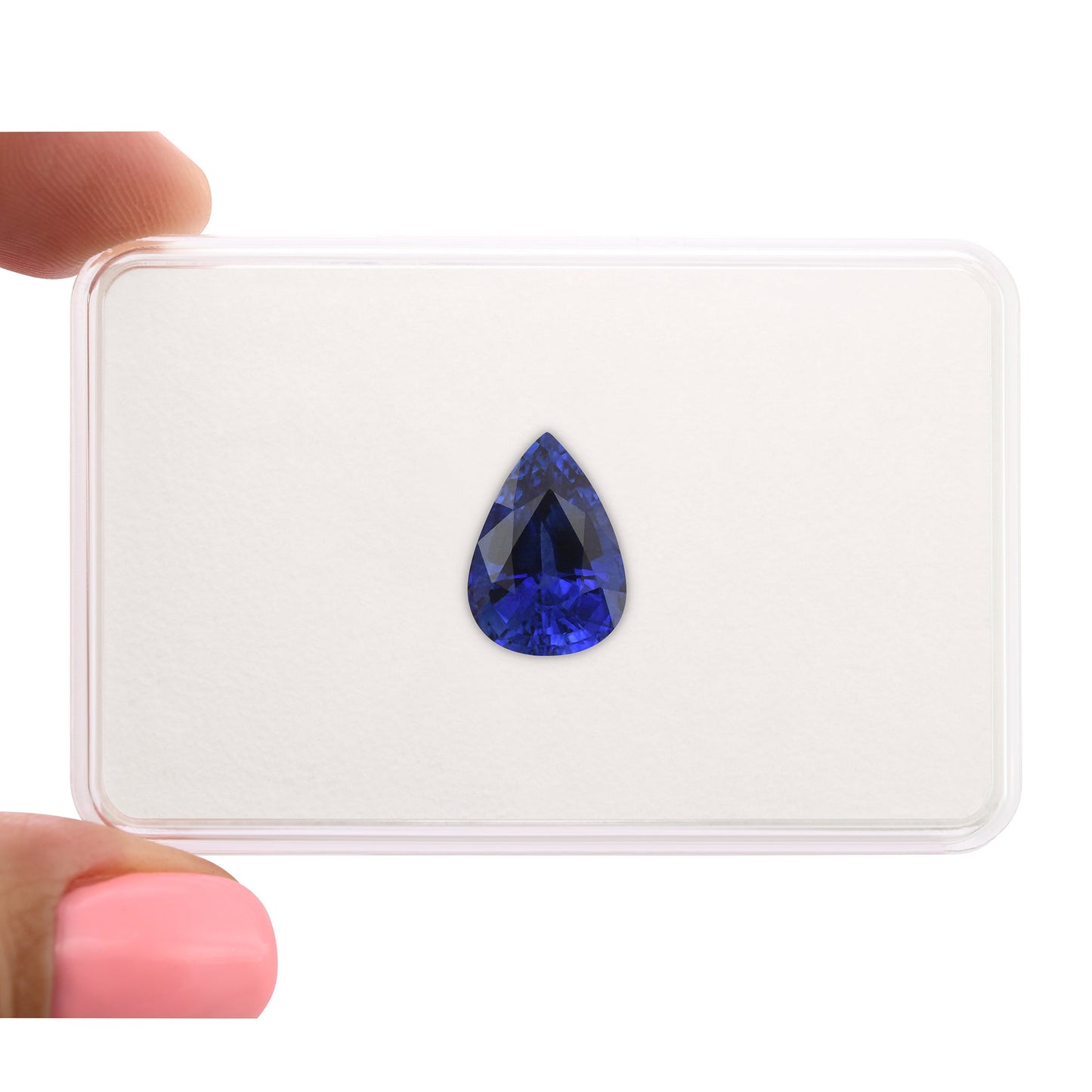 6,53 Karat blauer birnenförmiger Saphir aus Sri Lanka (GRS)