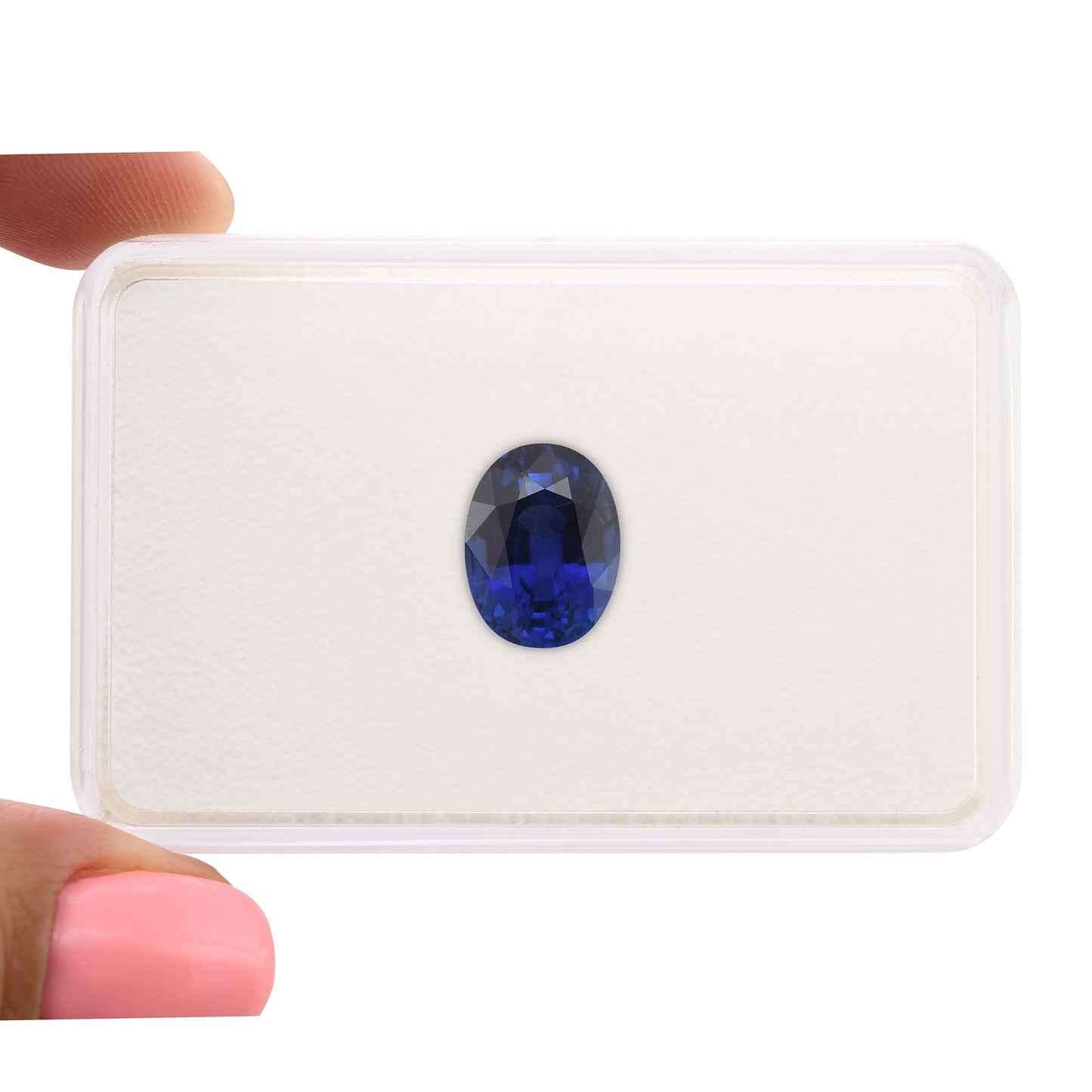 6,84 Karat blauer ovaler Saphir aus Sri Lanka (GRS)