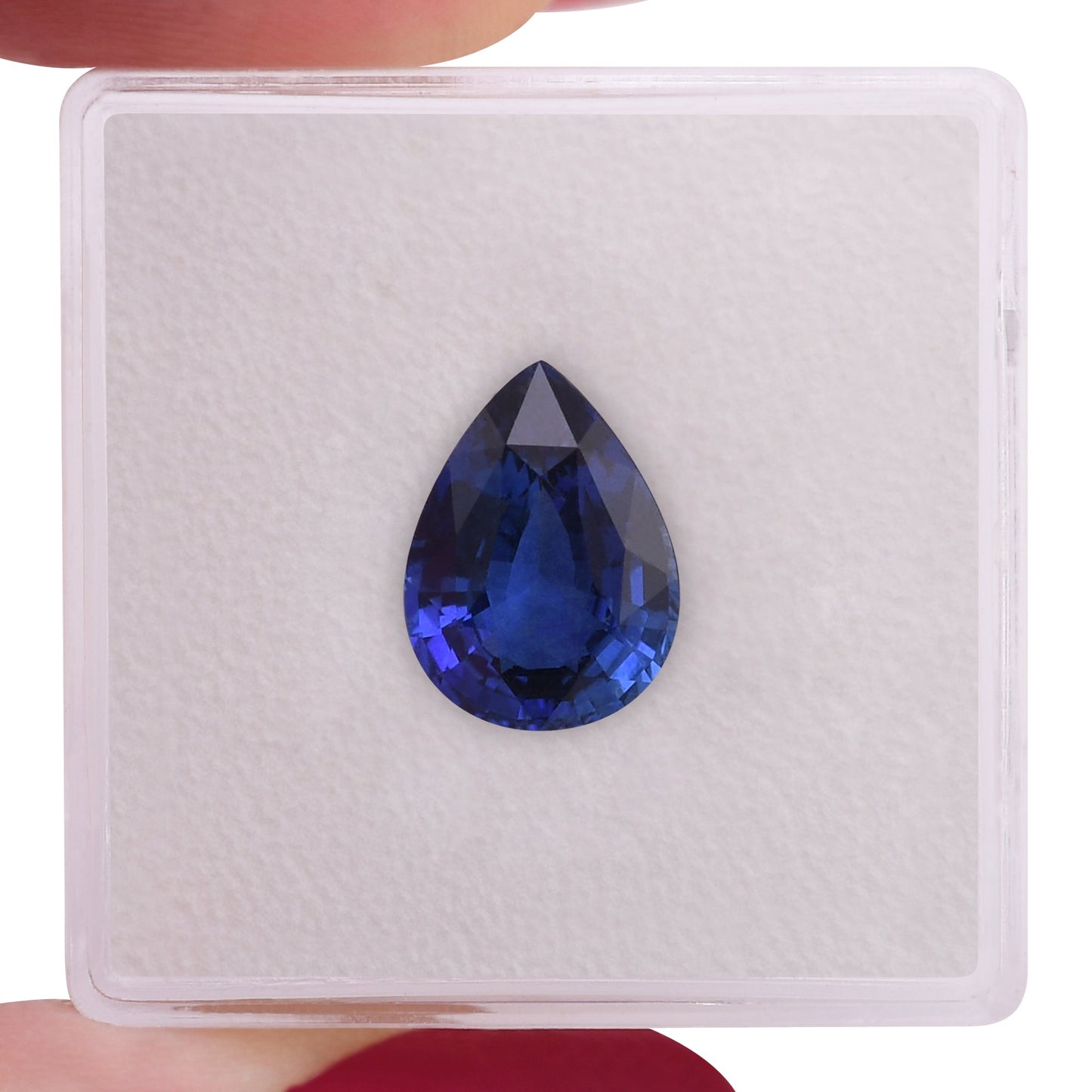 3,04 Karat blauer birnenförmiger Saphir aus Sri Lanka (CD)