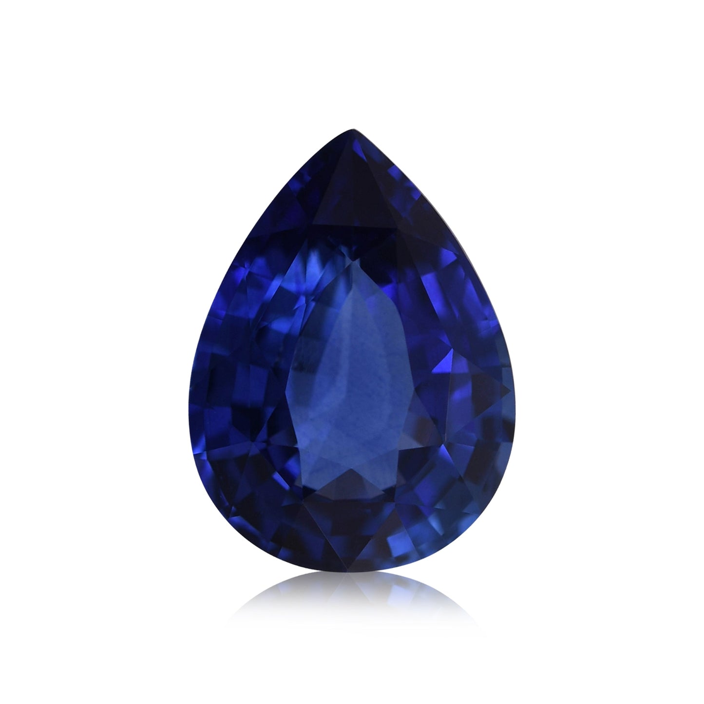 3,04 Karat blauer birnenförmiger Saphir aus Sri Lanka (CD)