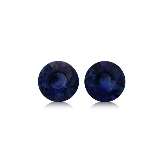 2,58 Karat blauer runder Saphir aus Sri Lanka