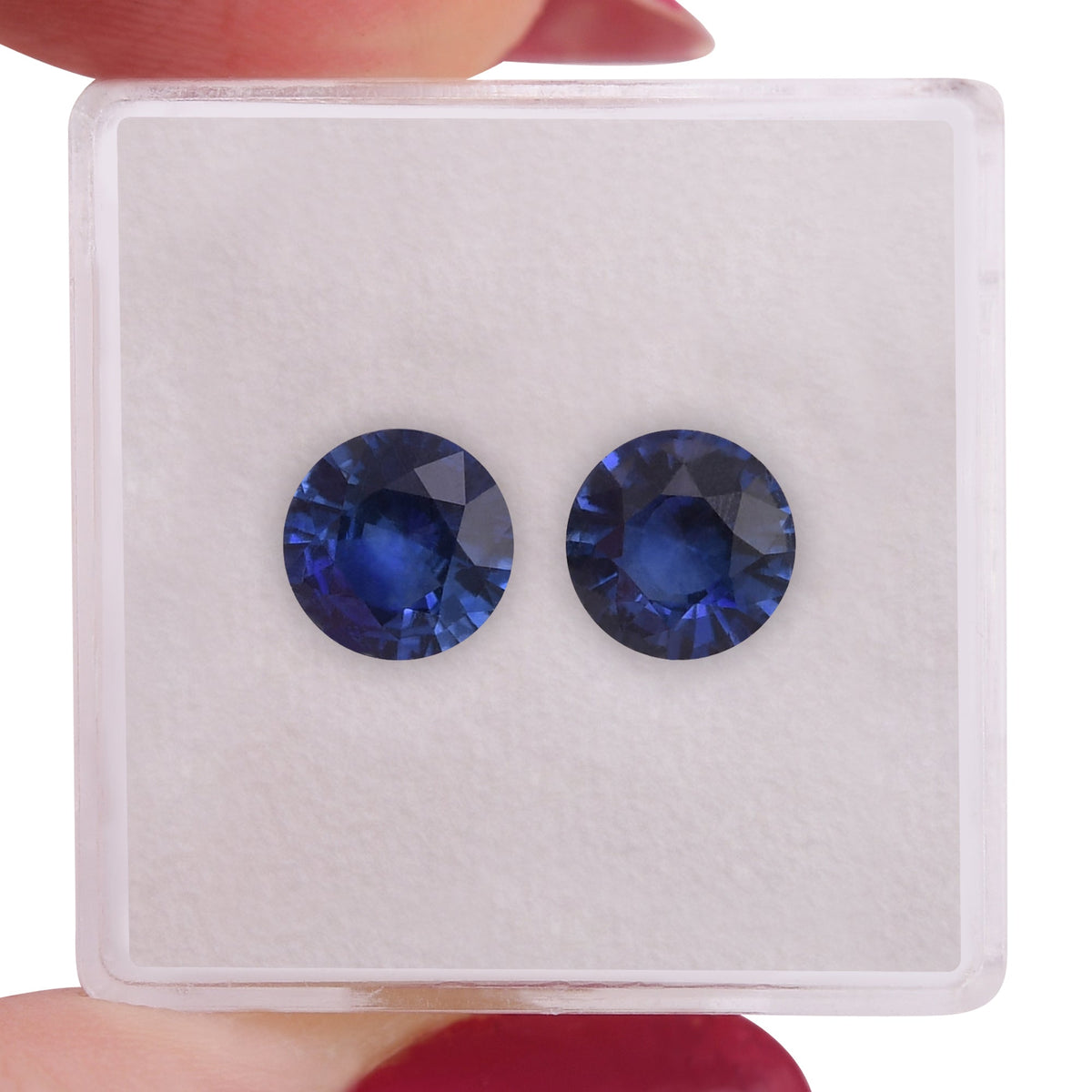 2,58 Karat blauer runder Saphir aus Sri Lanka
