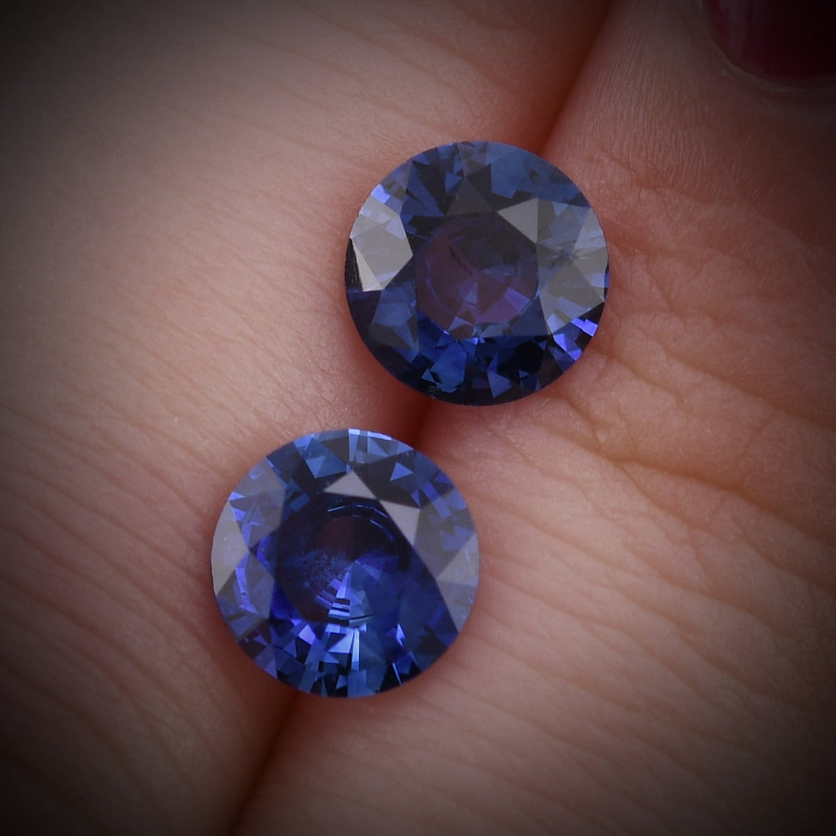 2,58 Karat blauer runder Saphir aus Sri Lanka