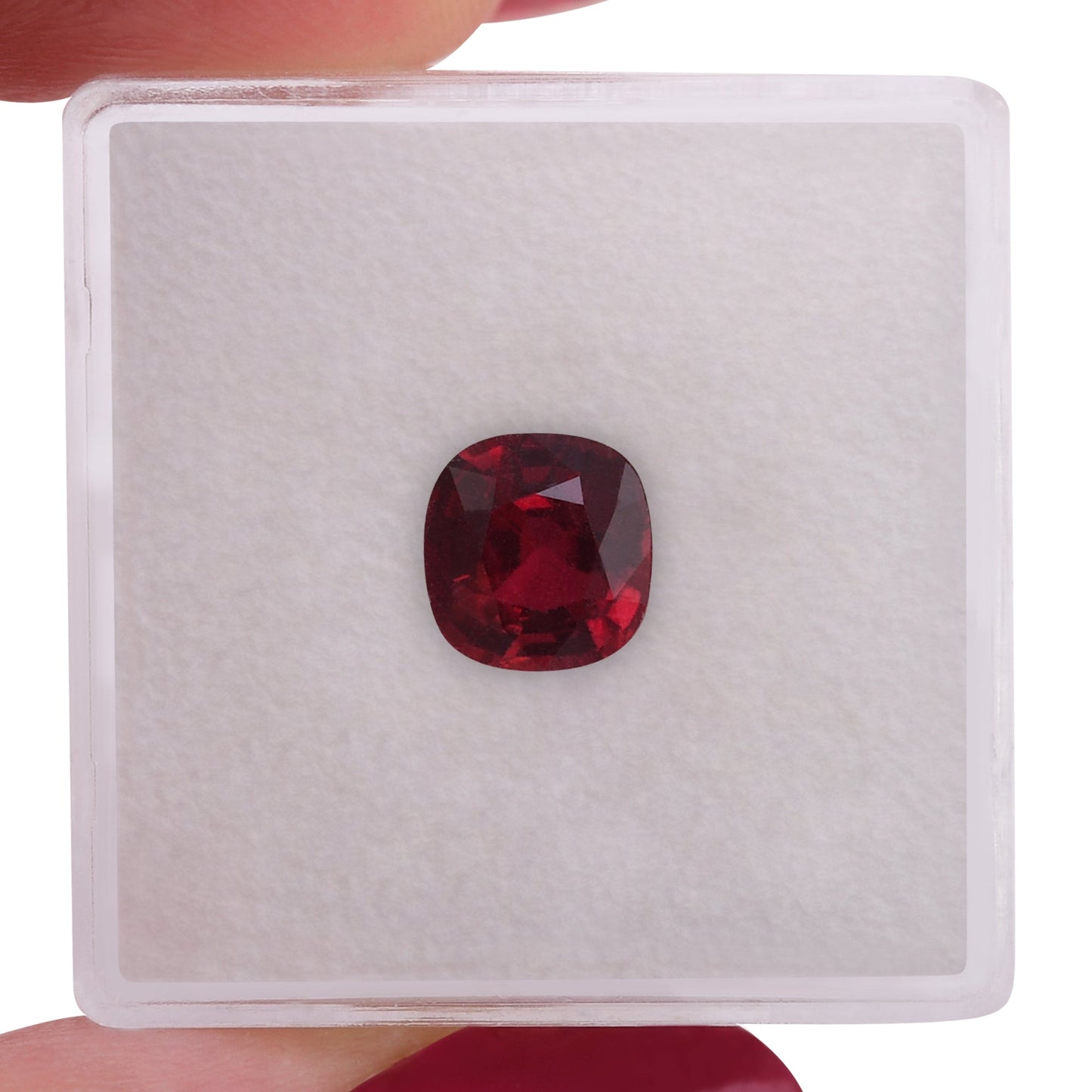 1.63 Carat Red MOZAMBICAN Cushion Ruby GIA
