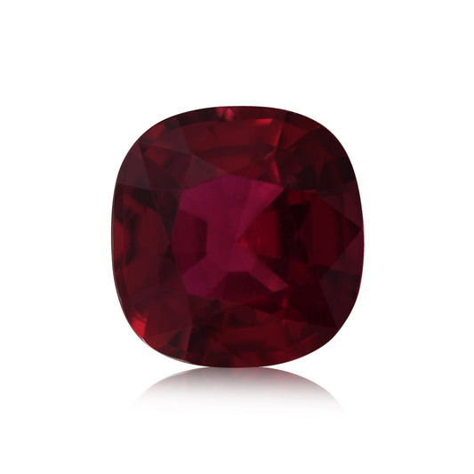 1,63 Karat roter mosambikanischer Kissen-Rubin, GIA